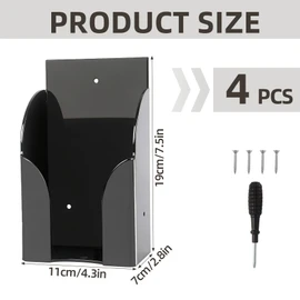 Dmnnlp 4 Pcs Salt Block Holder for 4lb Mineral Lick Brick, Plastic Salt Lick Holder with Screws, Wall Mount for Horses, Deer, Goats, Cattle - Horse Feeding Supplies (Black)