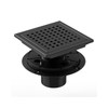 Matte Black Shower Drain 6 Inch with Flange CUPC Certified-