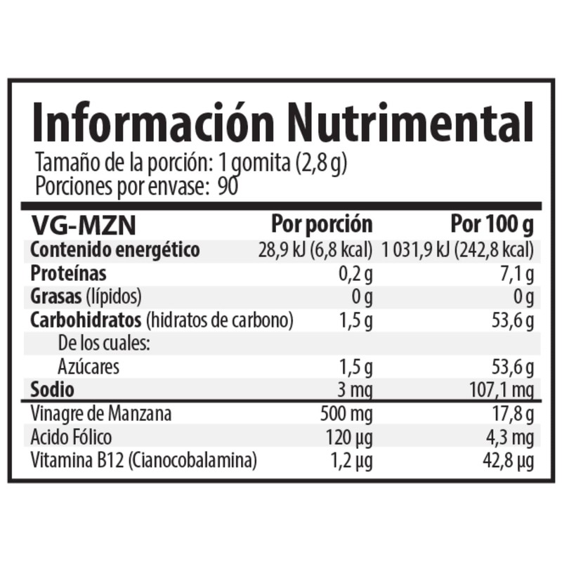 BELABEAR - Vinagre de Manzana 90 Gomitas by Belabear