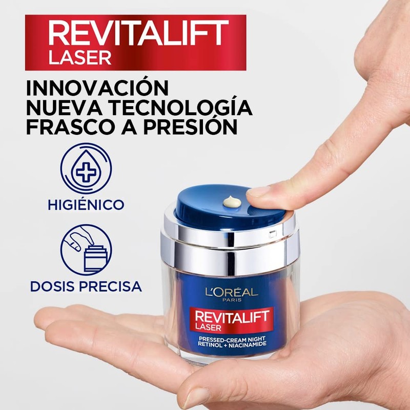 Revitalift Laser Crema Noche Con Retinol Y Niacinamida 50 ml