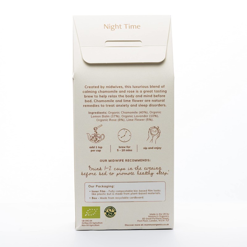 Organic Night Time Loose Tea | sleep Tea | chamomile,