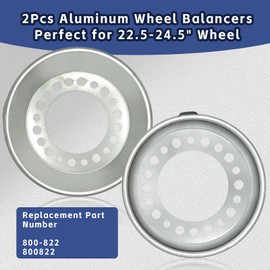 CHAOHAI 2Pcs 800-822 Wheel Balancers Fit for 22.5-24.5" Wheel, Replacement for Centramatic 800-822 Balancers, Auto Steer Wheel Automatic Balancers for Heavy Duty Trucks Replace # 800822