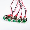 Kiligen 5pcs 12mm 110V-220VAC LED Waterproof Indicator Light Pilot Light