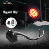 Partsam Pair 2" Clear/Red Flush Mount Mini-Reflex Side Marker LED