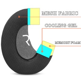 Replacement Ear Pads Cooling Gel Ear Pads Compatible with Kingston HyperX Cloud Flight S/Cloud Flight/HyperX Cloud 1/2/Pro/Alpha/Alpha S/Cloud Stinger Core/Cloud Stinger/CloudX Chat Headphones