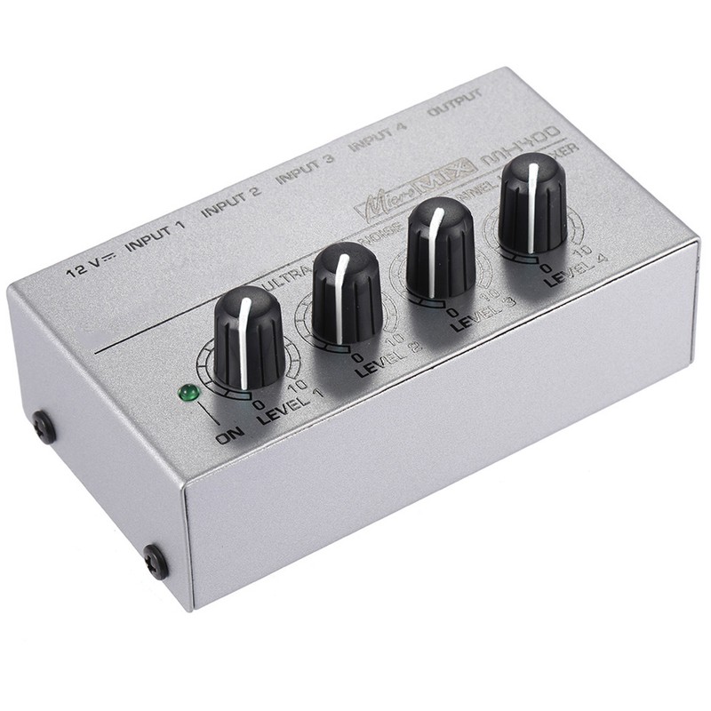 MX400 Ultra-compact Low Noise 4 Channels Line Mono Audio Mixer