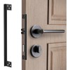 Door Latch Guard Plate, Outswing Door Security Protector, L-Shaped Door