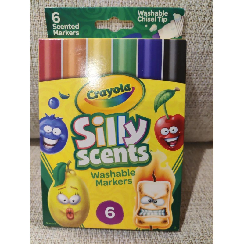 Crayola Silly Scents 6 Washable Markers And 12 Pencil Bundle