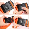 2Pcs Luggage Straps,Orange Packing Belt Suitcase Straps on Your Trip