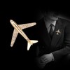 Airplane Brooch Pin for Women Men Crystal Aircraft Lapel Pin