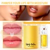 2PCS Honey Lip Balm and Lip Oil Set, Hydrating Overnight