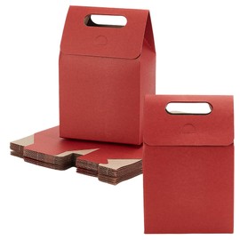 GOMAKERER 20 Pcs Paper Gift Bags, Kraft Bags Tote Bags with Handle Hole Shopping Bags Reusable Bags for Wedding Party Favor Birthday Valentine Day Anniversary Housewarming, Red