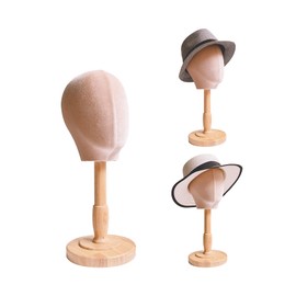 CHADWICK Mannequin Head With Stand 17Inch Height, 21.25 Inch Head circumference Velvet Wig Stand For Styling, Wig Head Stand With Mannequin Head, Hair Mannequin Head That Cannot Be Inserted