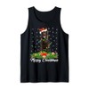 Xmas Lighting Decor Santa Labrador Retriever Dog Christmas Tank Top