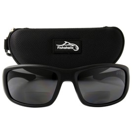 Fishoholic Polarized Bi-Focal Fishing Sunglasses with Reader Magnification (1.5x, 2.0x, 2.5x Options) and UV400 Protection