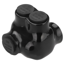 Wengart Insulated Multi-Tap Connector S2/0-1, Single Sided Entry 2/0-6AWG Aluminum CU9AL Pre-Filled with Oxide Inhibitor for Copper and Aluminum Wire Cable Connector Black