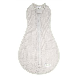 Woombie Super Stretch True Air Summer Baby Swaddling Blanket – Soothing, Vented Cotton Swaddle – Wearable Baby Blanket, Cool Gray, 5-13LBS