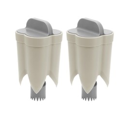 2 in 1 Pepper Seed Corer Remover, 2 Pcs Pepper Corer, Quickly Cutting, for Kitchen Home(Beige)