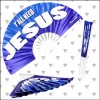 Yall Need Jesus Large Bamboo Folding Clack Hand Fan for