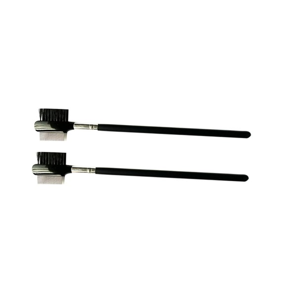 TOVINANNA 2pcs Steel Eyebrow Brush and Eyelash Comb Grooming Tool