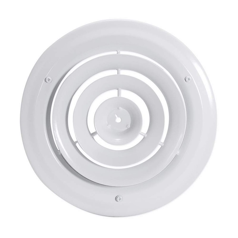 EZ-FLO 61624 Round Ceiling Diffuser, 8 inch, White