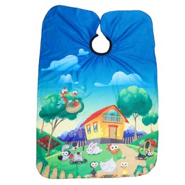 SOLUSTRE Kids Barber Cutting Cape Hairdressing Salon Hair Styling Cloth Apron Waterproof Cover Gown Toddler Children Boys Girls Animal Pattern Styling Shampoo Salon Cloak