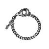 HMOOY Handcuff bracelet, Stainless Steel Handcuff Chain Link Bracelet Adjustable