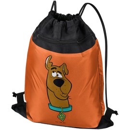 LOGOVISION Silly Scooby Doo Drawstring Backpack Sports Bag Sackpack 17" x 13", Perfect for Gym, Yoga or Practice