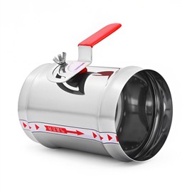 ZOWZEA 5" HVAC Duct Manual Volume Backdraft Damper, Stainless Steel Adjustment Handle, Airflow Control Valve for HVAC Ventilation System