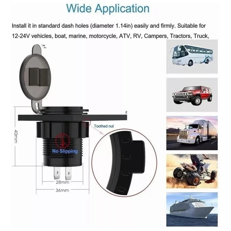 Dolores 12v 2.1a Para Cargador Iluminado Usb Doble Salida Coche