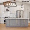 QOGRISUN 2-Pack Solid Brass Cabinet Pulls Hexagon Drawer Handles,7-9/16-Inch Hole