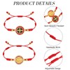 Fumete 12 Pieces Bracelets 7 Knot Catholic String Bracelets Adjustable