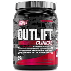 Nutrex Research Outlift Clinical | Clinically Dosed Pre Workout Powder with Creatine, 8G Citrulline, EAA | Energy, Performance, Pump Preworkout Supplement for Men & Women (22 Servings, Fruit Punch)