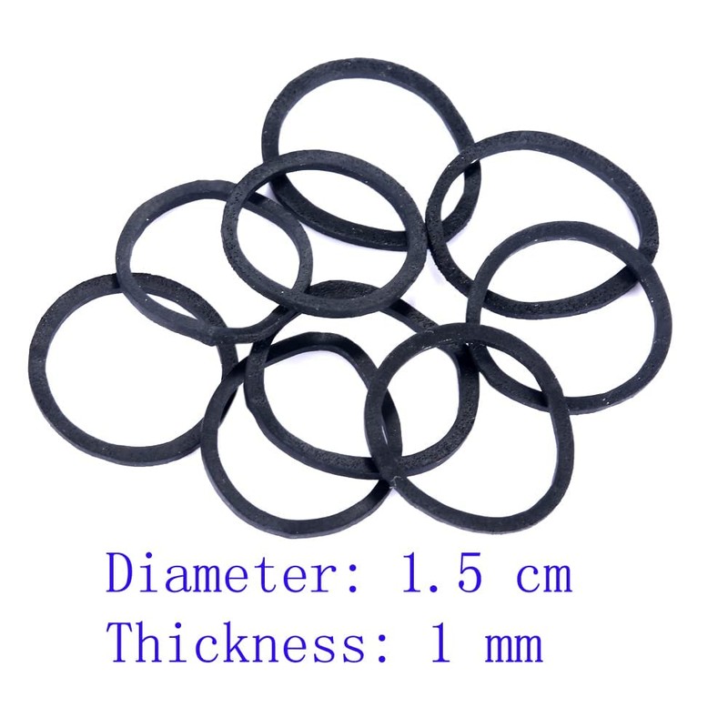 black Elastic Hair Bands，BEBEEPOO 500pcs Mini Rubber Bands with a