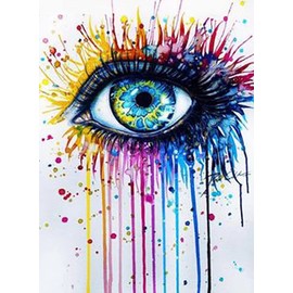 Tabeskly 5d Diamond Painting Kits for Adults UK Colored Eyes Jewel Bead Gem Crystal Dimond Picture Art Kit Adults Full Drill Kids Crafts Gift