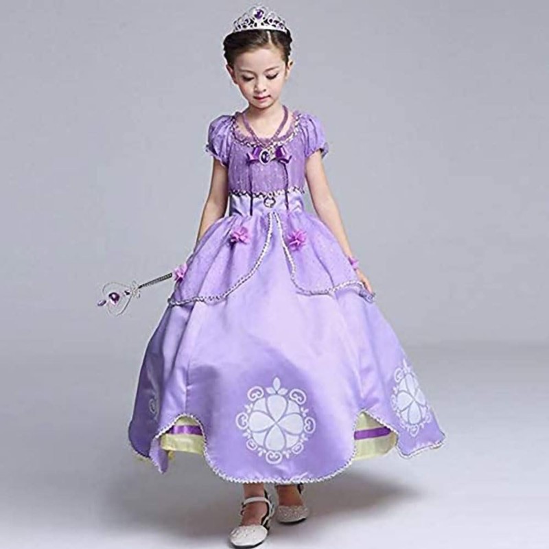 Vicloon Princess Costume Set, 8 Pieces, Tiara, Gloves, Magic Wand,