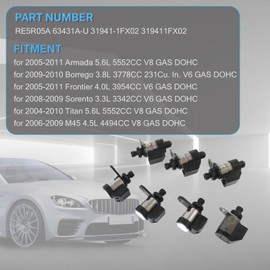 CYCWER RE5R05A Transmission Control Solenoid Kit 7pcs Transmission Solenoids Fit for 2010-2011 Genesis Coupe 2.0L, Fit for 2005-2011 Armada 5.6L, Replace OE RE5R05A 319411FX02(Refurbished Parts)