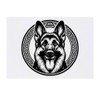 'German Shepherd Portrait' Temporary Tattoo - Water Resistant, Skin-Safe, Non-Toxic