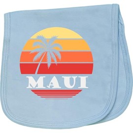 inktastic Maui Hawaii Vacation Baby Burp Cloth Light Blue 37562