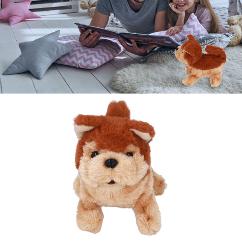 Electronic Dog Toy Children German Shepherd Barking Walking Interactive Plush