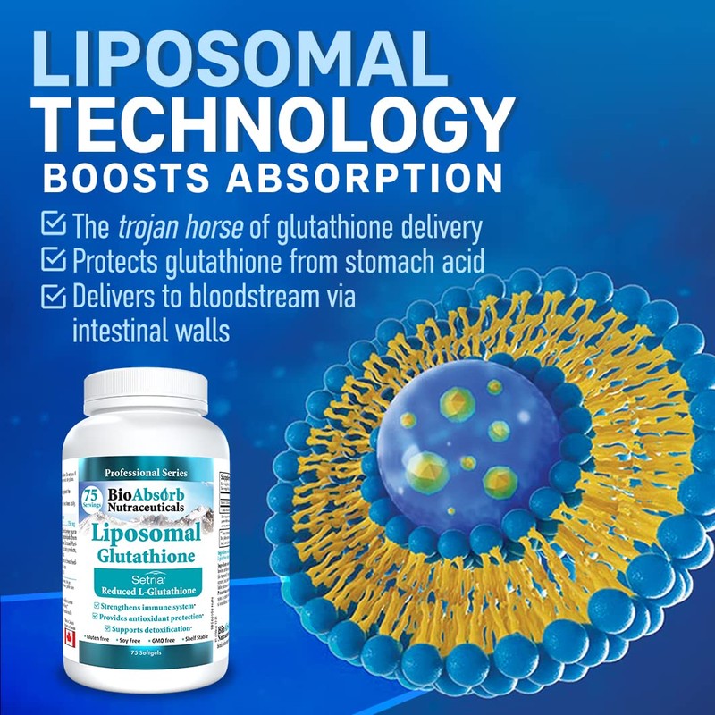 Liposomal Glutathione 500mg - 37-Day Supply of Setria Reduced L-