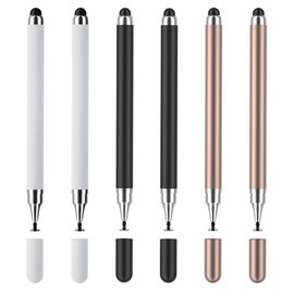 JEYORZY 6 Stück Tablet Stift für Alle Tablets,Tablet Stift, Stift für Handy, 2 in 1 Touchscreen Stift, Stylus Pen Touchscreen Stift kompatibel mit alle Handys/Tablets, Stift für Alle Touchscreens