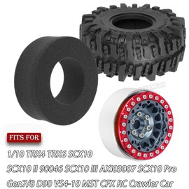 BRCatWPark RC 1.9 Beadlock Wheels and Tires for 1/10 TRX4 TRX6 SCX10 SCX10 II 90046 SCX10 III AXI03007 SCX10 Pro Gen7/8 D90 VS4-10 MST CFX RC Crawler Car,4PCS Beadlock Rims 1.9 Wheel Tires,Titanium