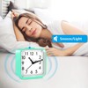 AMIR Analog Alarm Clock, Silent Non Ticking Small Clock, Travel