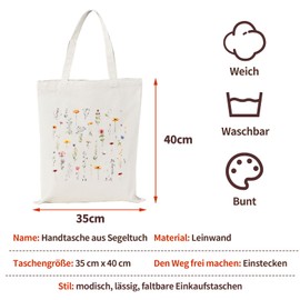 Snyvpra Printed Jute Bag, Cloth Bag, Printed: Aesthetic Jute Bag, Shopping Bag, 35 x 40 cm, Gifts for Women, Friend, Mum, Colleagues, Classmates