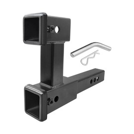 munirater Trailer Hitch Receiver Extender Replacement for 2 Inch Receiver 7.5 Inch Rise or Drop 2 Inch Solid Shank 10 Inch Length Extension Length