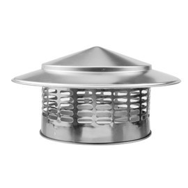 Semetall 6-Inch Round Chimney Cap,304 Stainless Steel Chimney Cover with Screen,Stove Pipe Chimney Cap for Insulation Vent Cover Outside,Silver