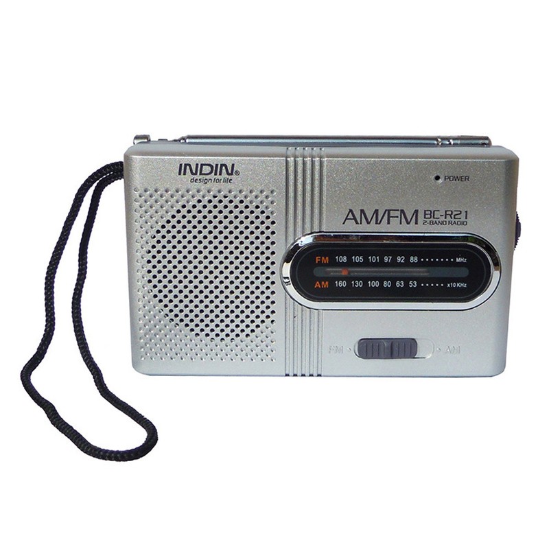 INDIN BC-R21 AM/FM Dual Band Radio Receiver Portable Player Built-in