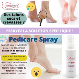 Pedicare. Feuchtigkeitsspendendes Fußbadspray mit Urea, weichmachend und pflegend, speziell für trockene, rissige Füße und Fersen. 80ml
