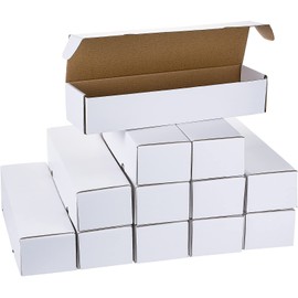 Gersoniel 12 Pack Card Storage Box Each 800 or 400 Count Card Collector Organizer Holders Box for Trading and Gaming, Football, Baseball, Sport, Game(8.7 x 2.7 x 3.6 Inch,White)